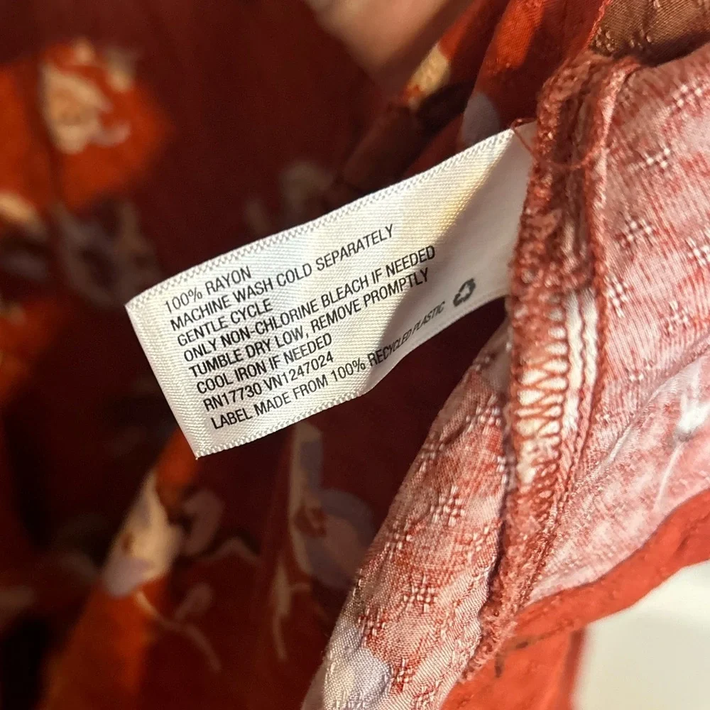 Universal Thread Rust Floral Button-Front Dress - Picture 5 of 7